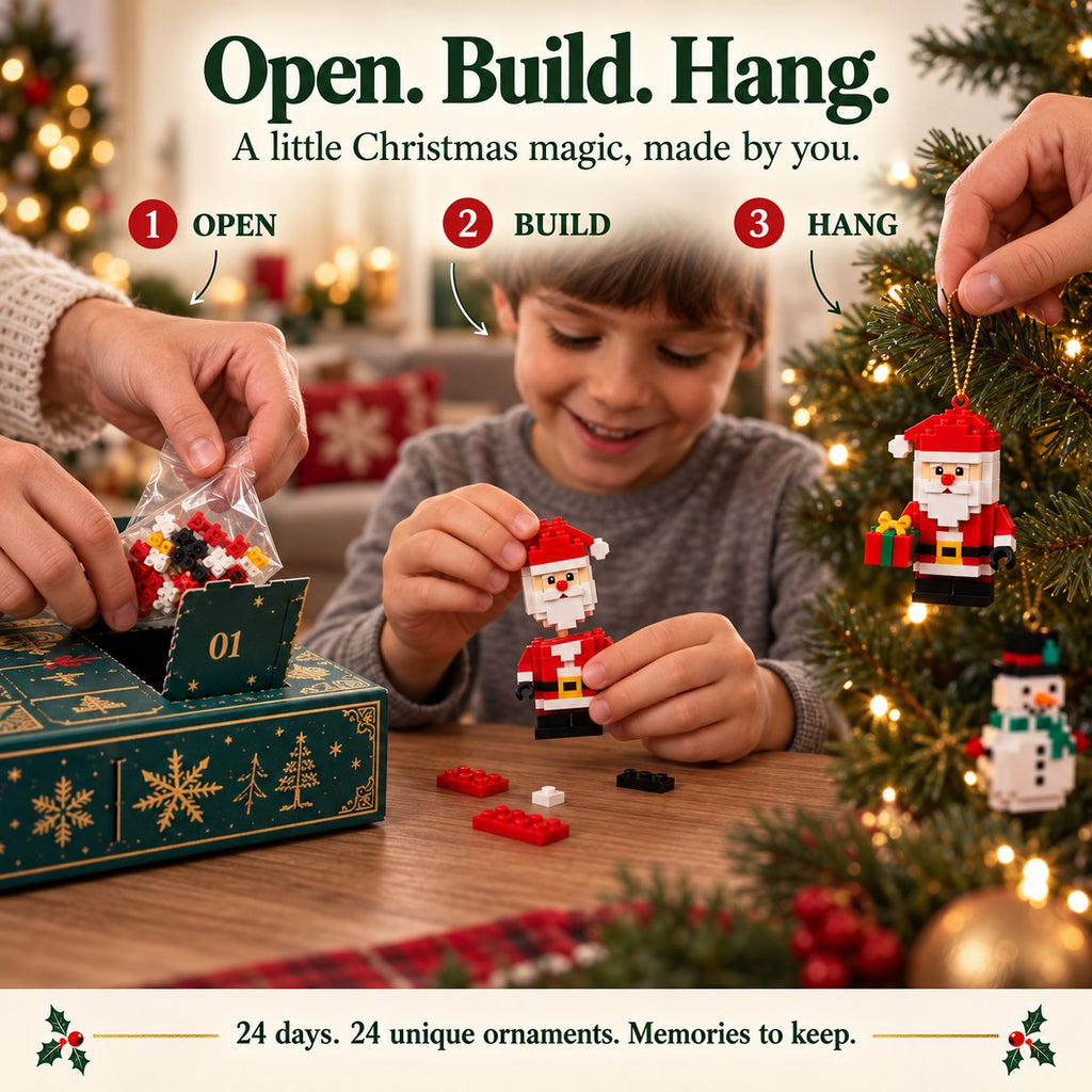 50% OFF 🎄 Build a Little Christmas Magic Every Day—24-Day Brick Advent Calendar