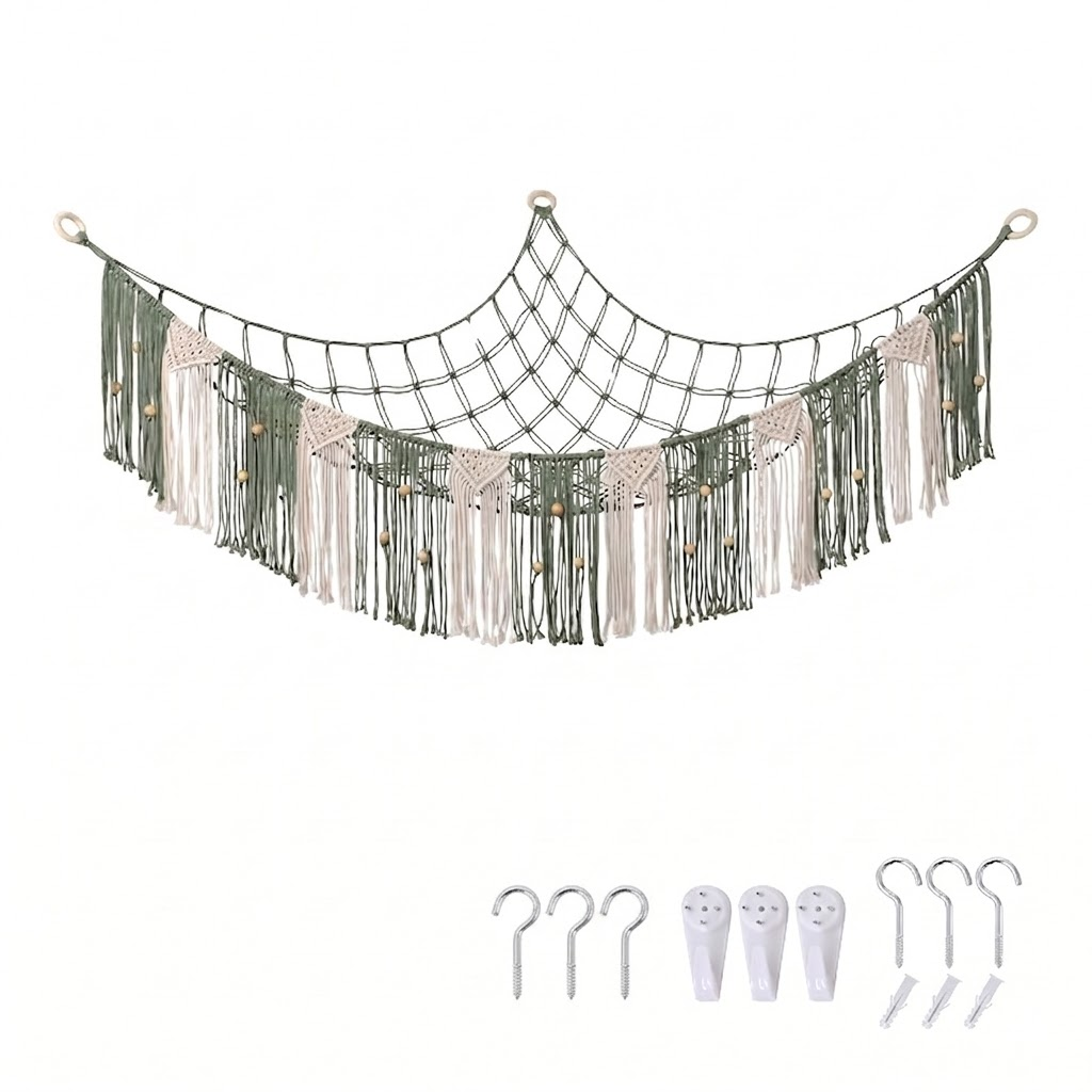 Children's Room Corner Storage Mesh Net
