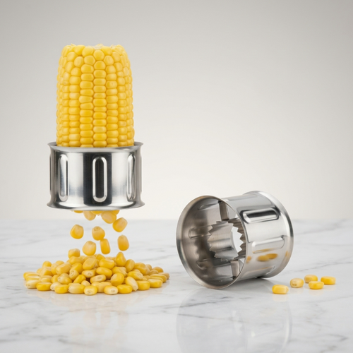 Easy Corn Cutter & Kernel Stripper – Strip Corn in Seconds 🌽
