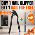 🔥BUY 1 GET 1 FREE✂️ Black Curved Nail Clipper – Ergonomic & Easy for Seniors 🖤