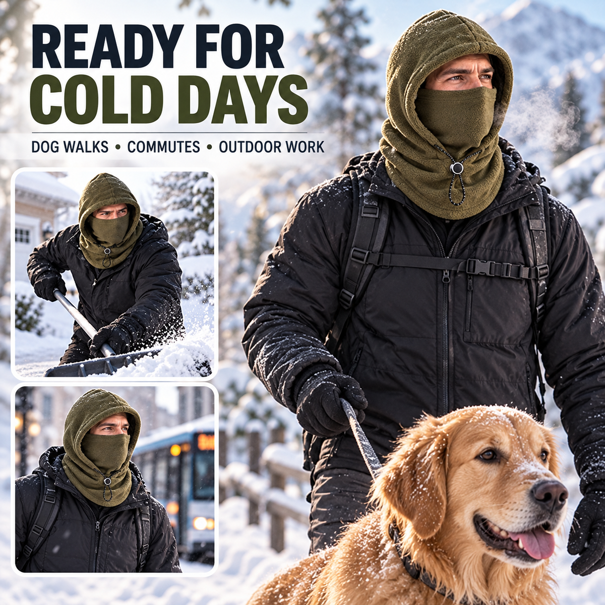 3-in-1 Thermal Fleece Hood for Full Winter Protection 🧣