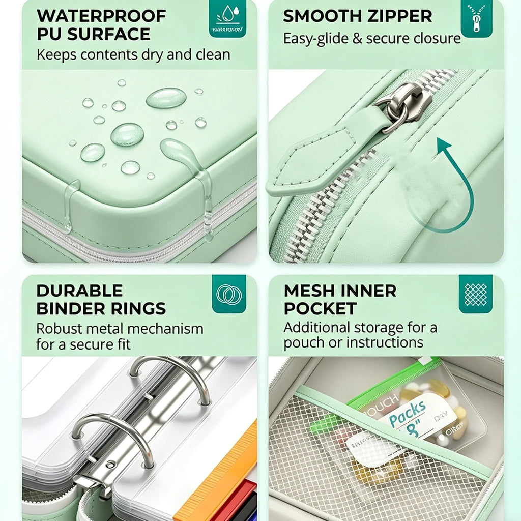 💊 Waterproof Pill Pouch Set – Organize Your Week in Seconds