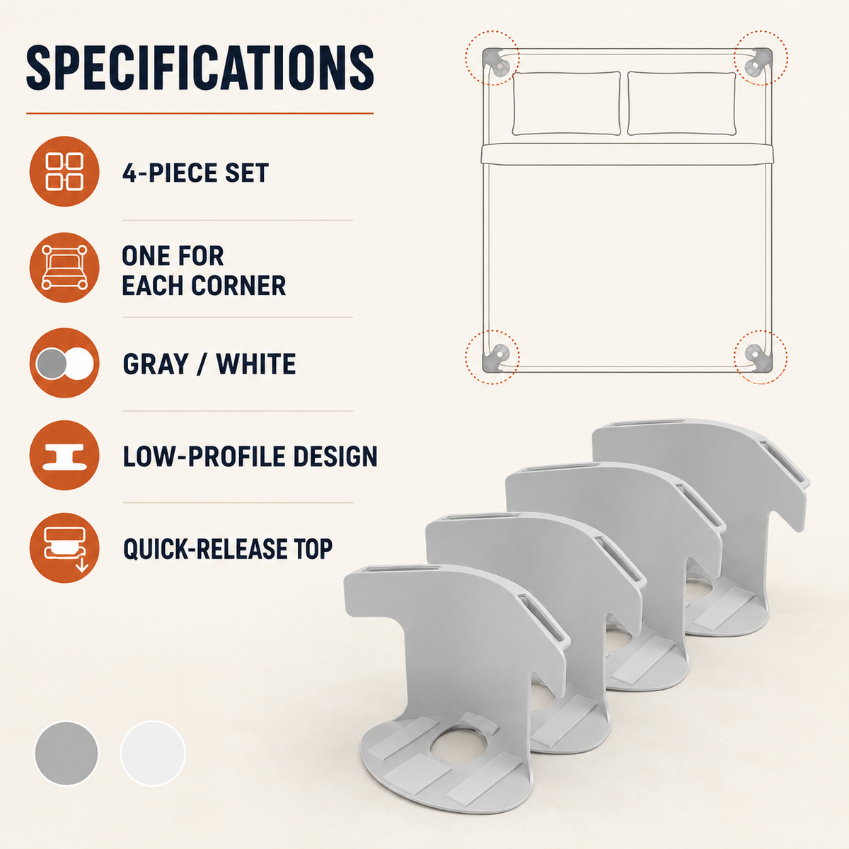 🛏️ Bed Sheet Corner Holders Help Keep Sheets From Slipping