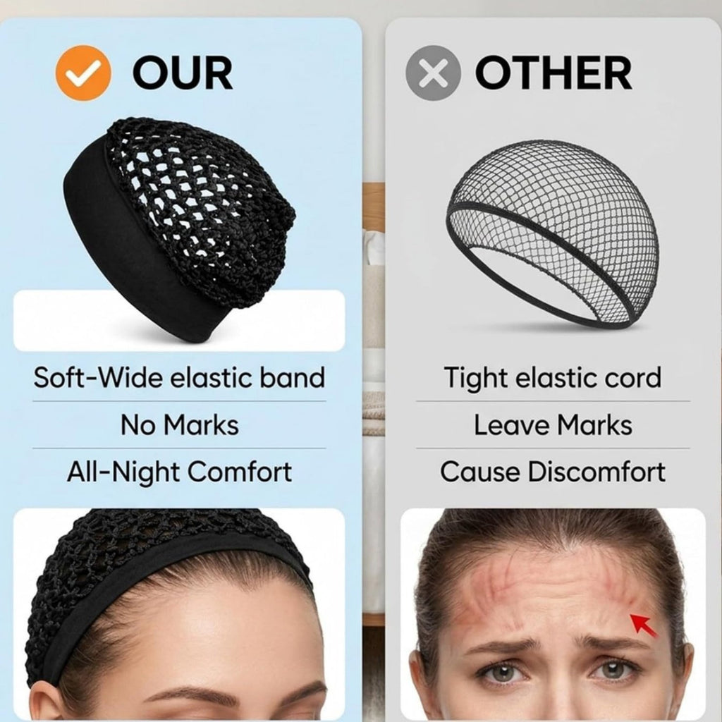 50% OFF — 🌙3-Pack Soft, Stretchy Sleep Bonnets