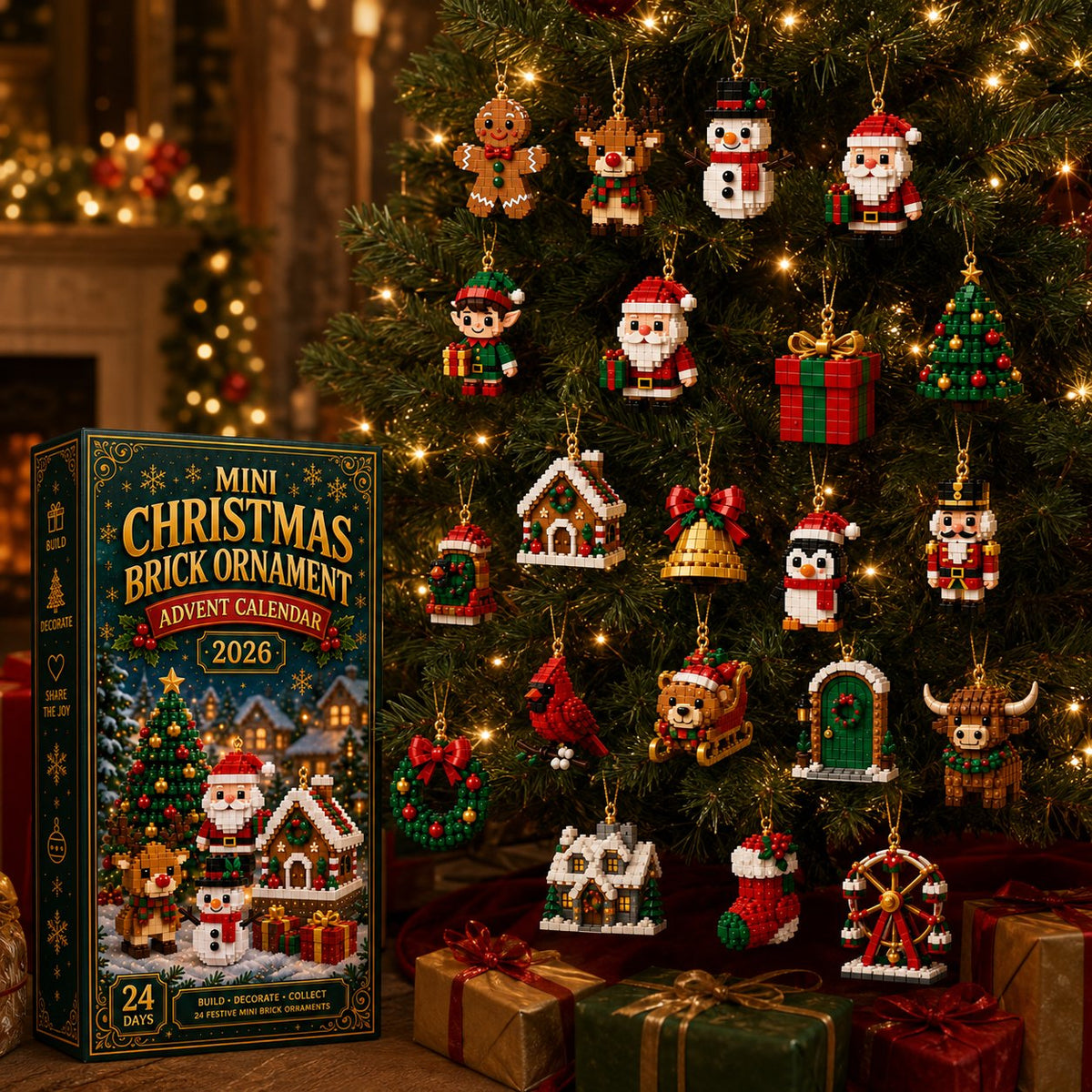 50% OFF 🎄 Build a Little Christmas Magic Every Day—24-Day Brick Advent Calendar