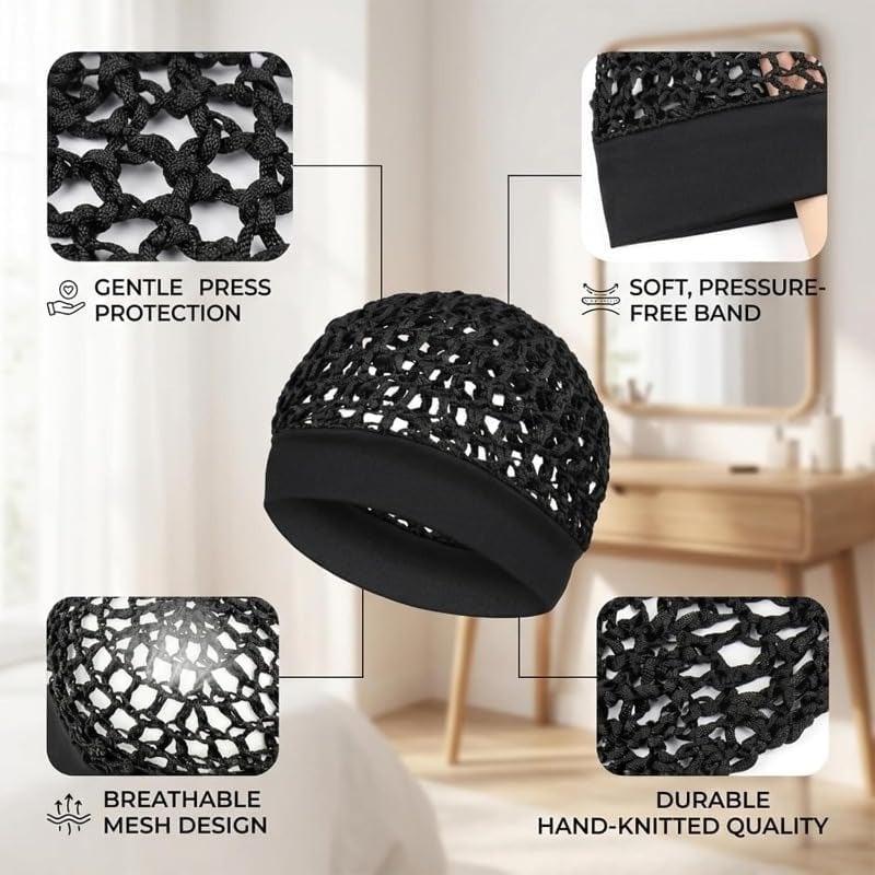 50% OFF — 🌙3-Pack Soft, Stretchy Sleep Bonnets