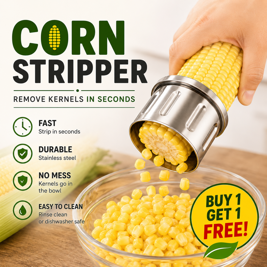 Easy Corn Cutter & Kernel Stripper – Strip Corn in Seconds 🌽