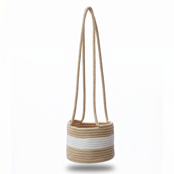 Handwoven Cotton Rope Hanging Planter