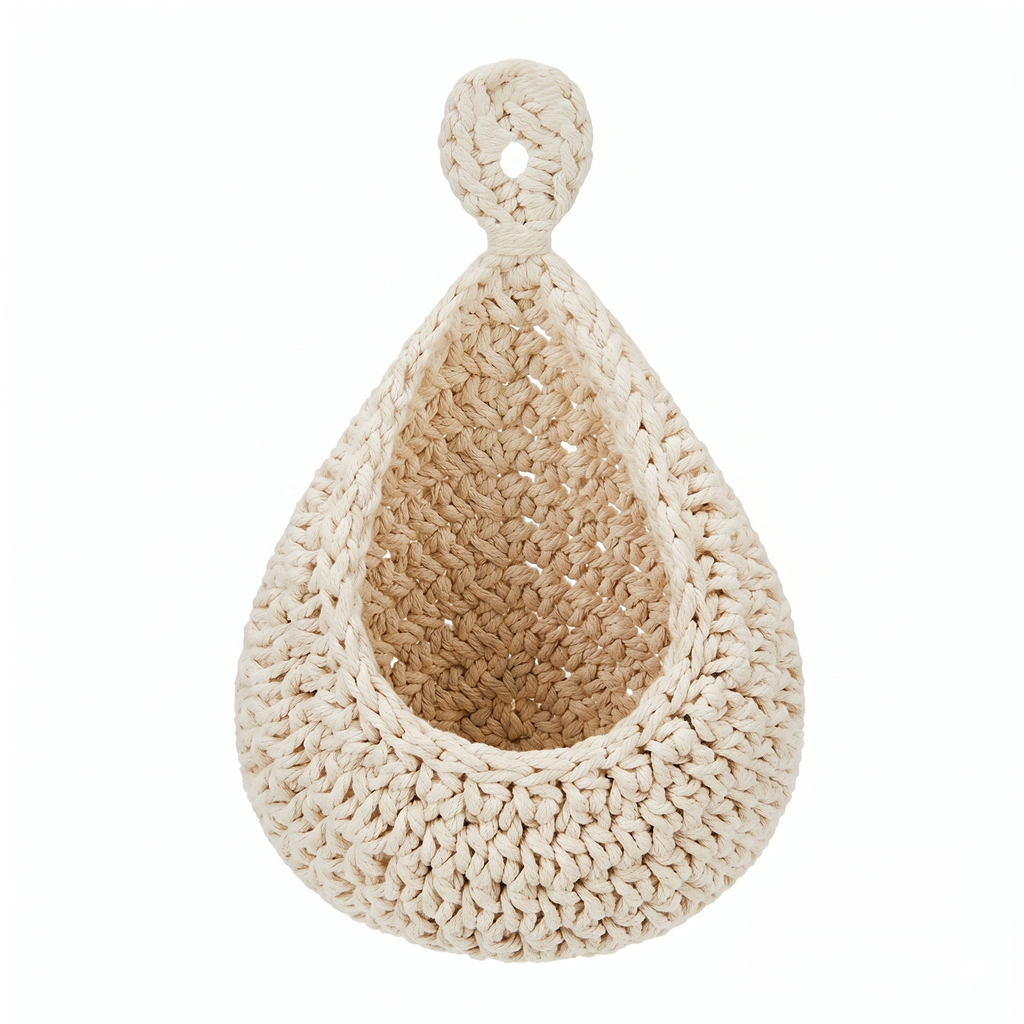 Hand-Woven Hanging Fruit Basket