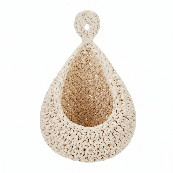 Hand-Woven Hanging Fruit Basket