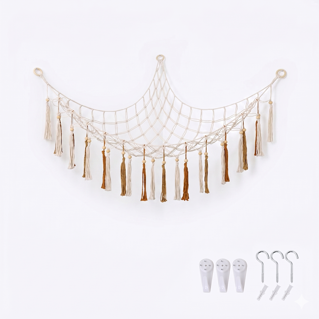 Hand-Woven Wall-Mounted Triangular Bag