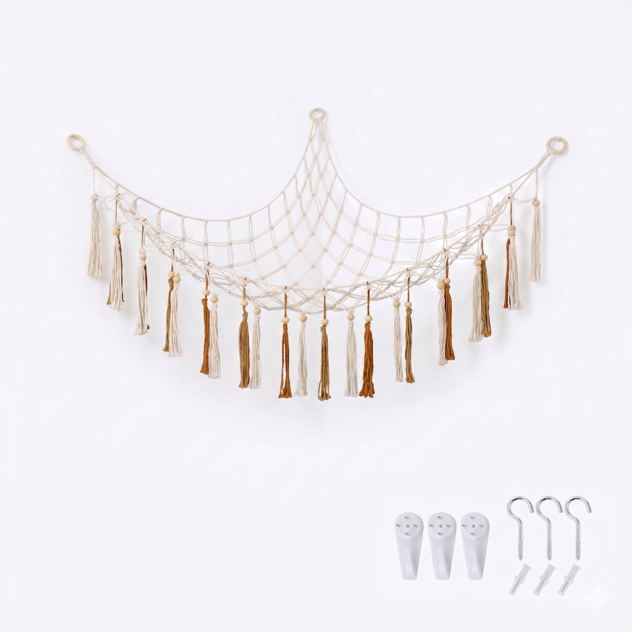 Hand-Woven Wall-Mounted Triangular Bag