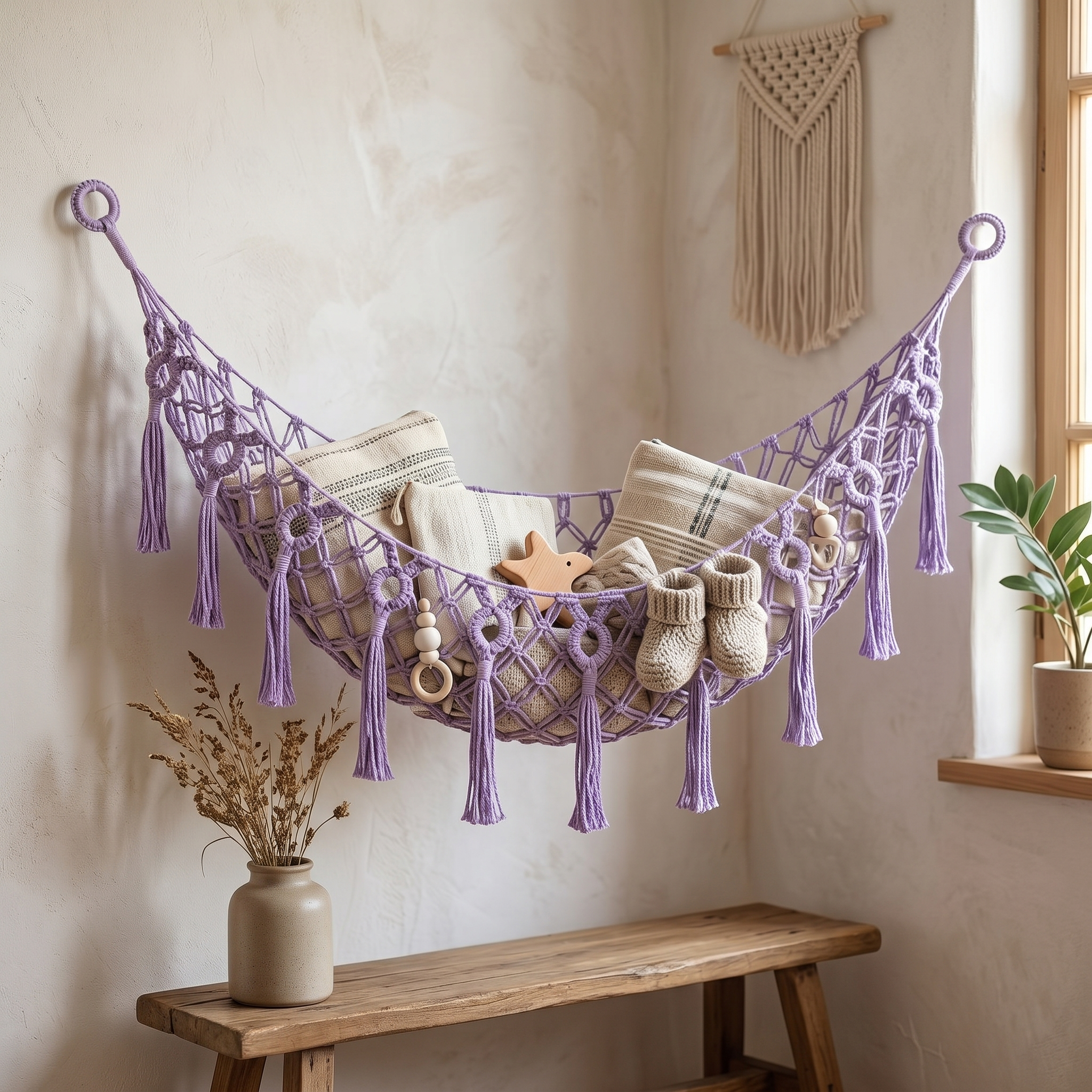 Hand-Woven Toy Storage Net
