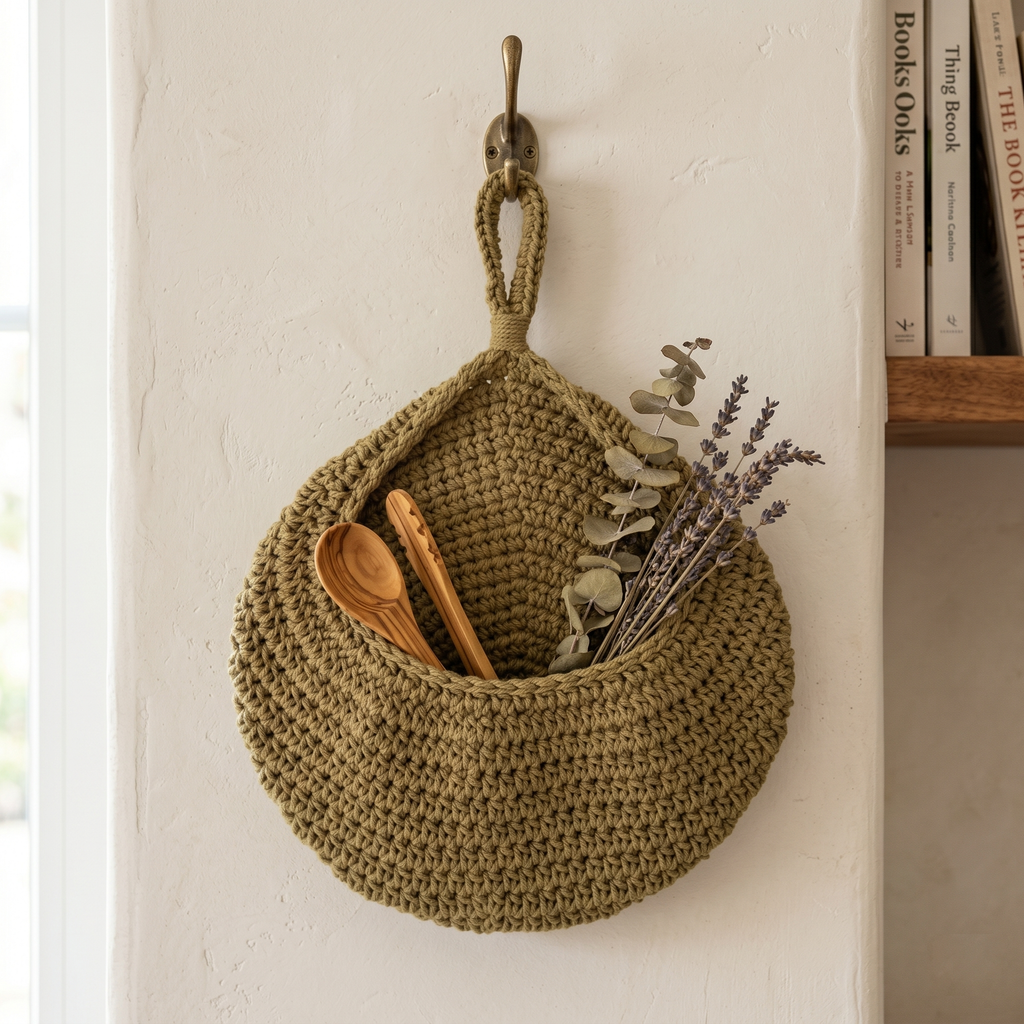 Hand-Woven Hanging Fruit Basket
