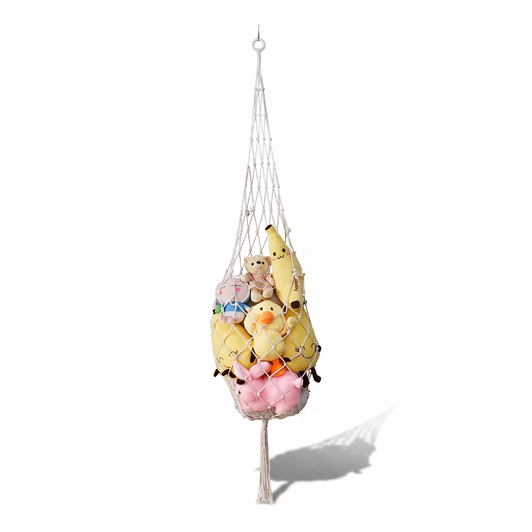 Nordic style hand-woven toy storage net