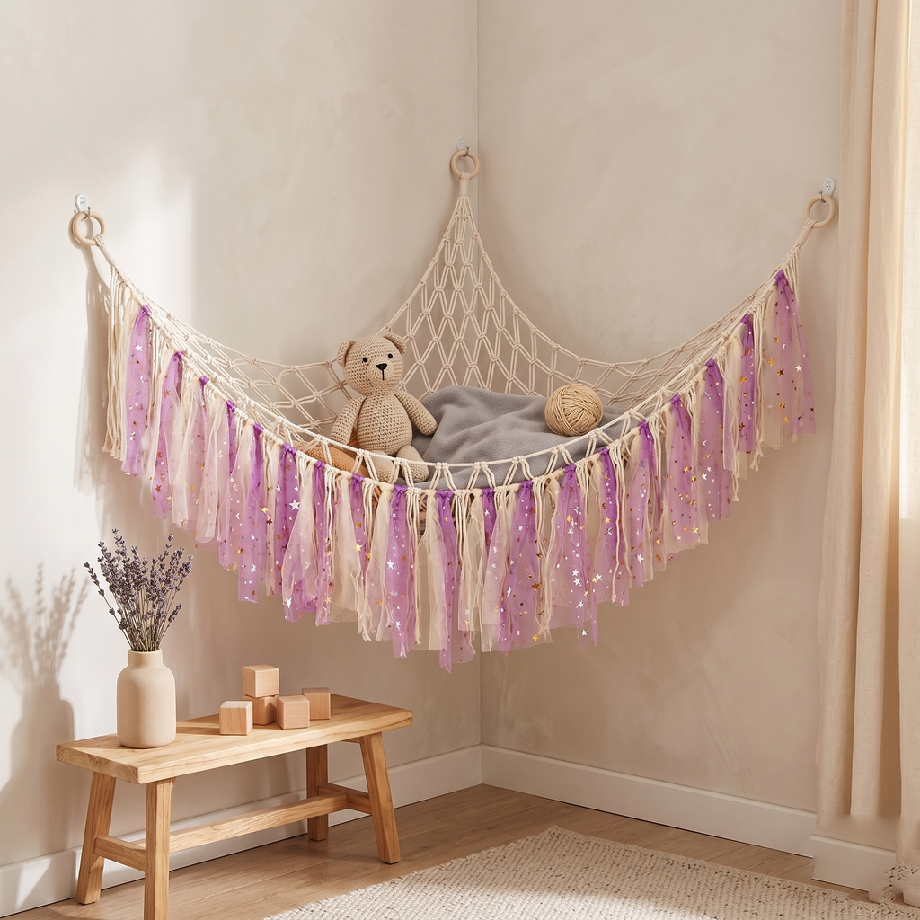 Hand-Woven Toy Storage Net