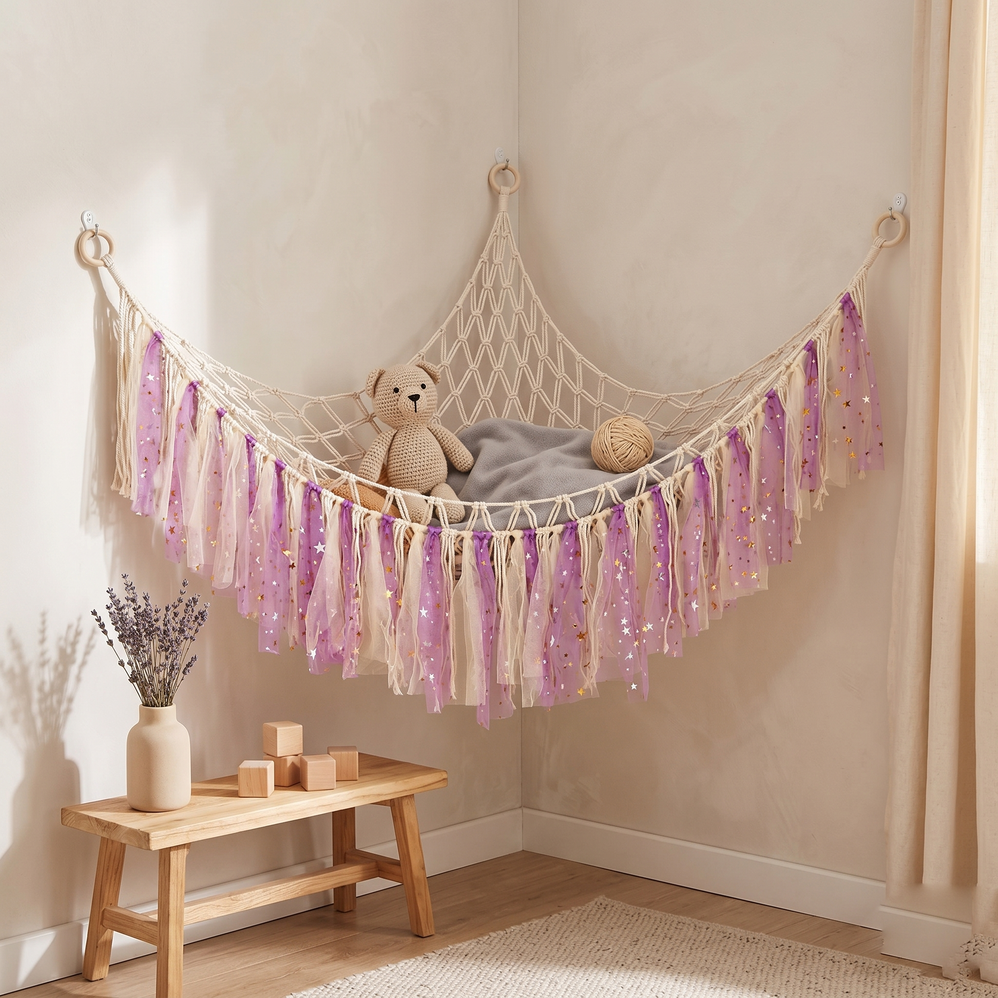 Hand-Woven Toy Storage Net