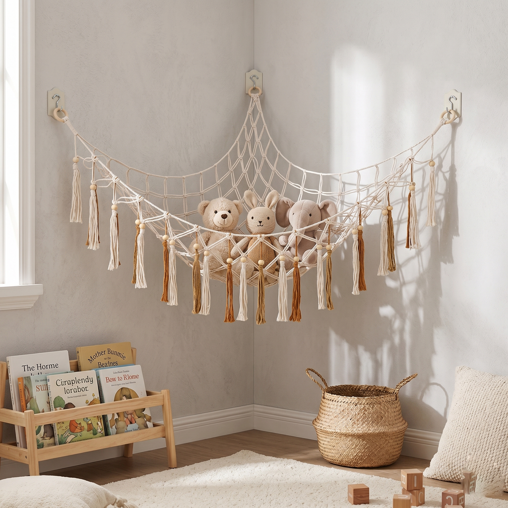 Hand-Woven Wall-Mounted Triangular Bag