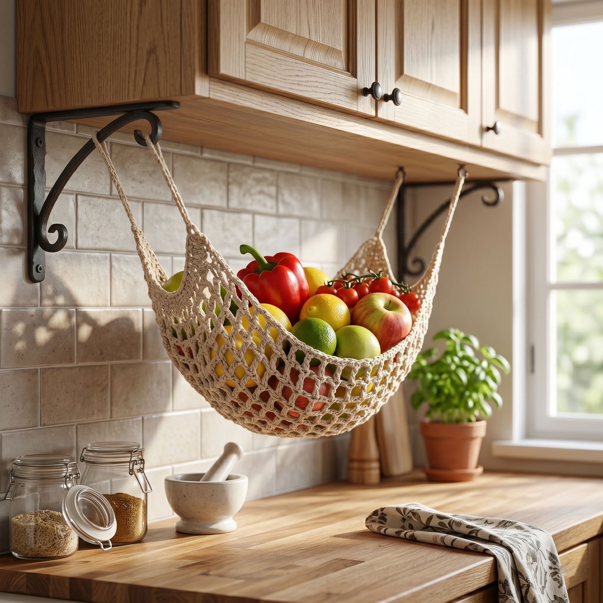 Home Kitchen Hanging Fruit Basket