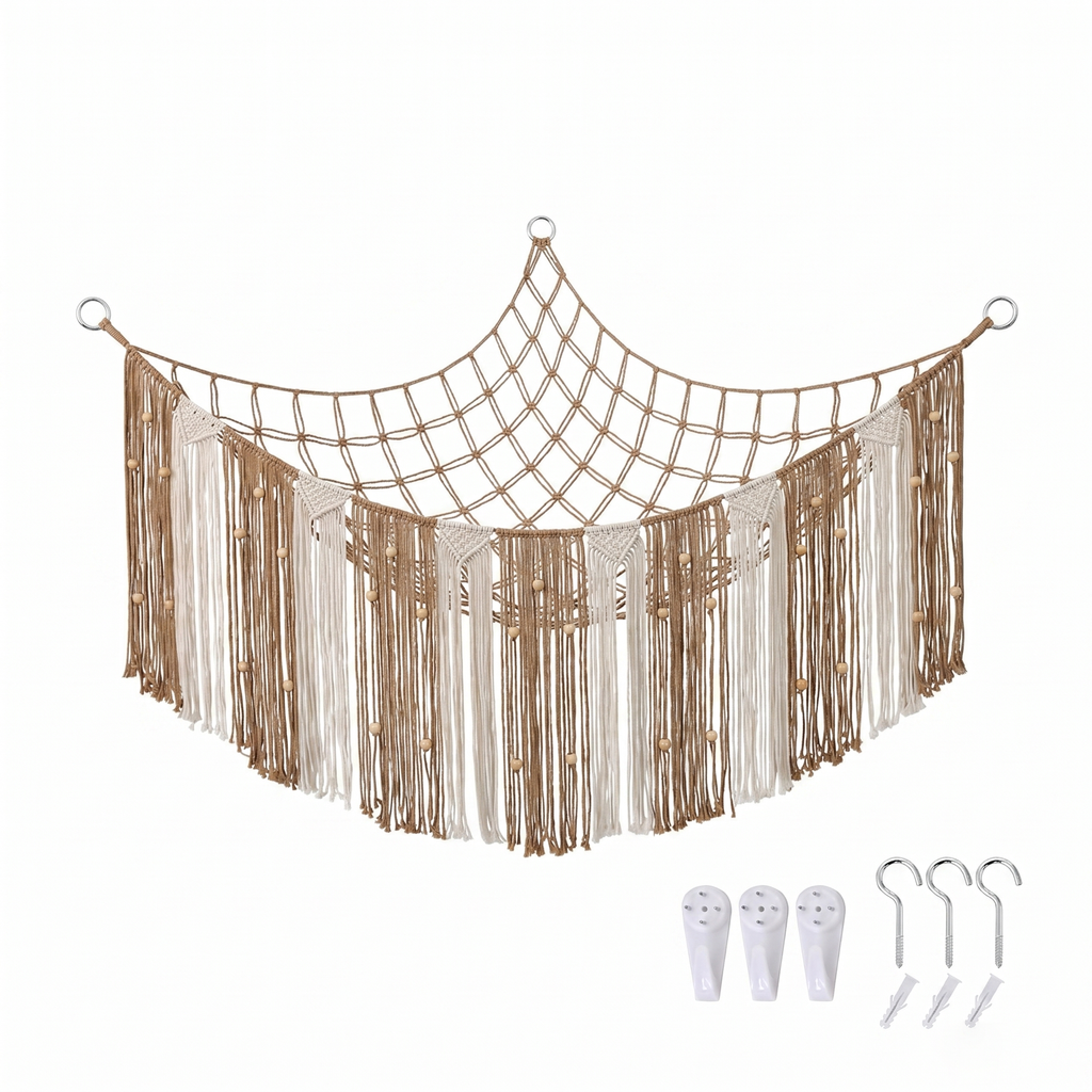 Children's Room Corner Storage Mesh Net