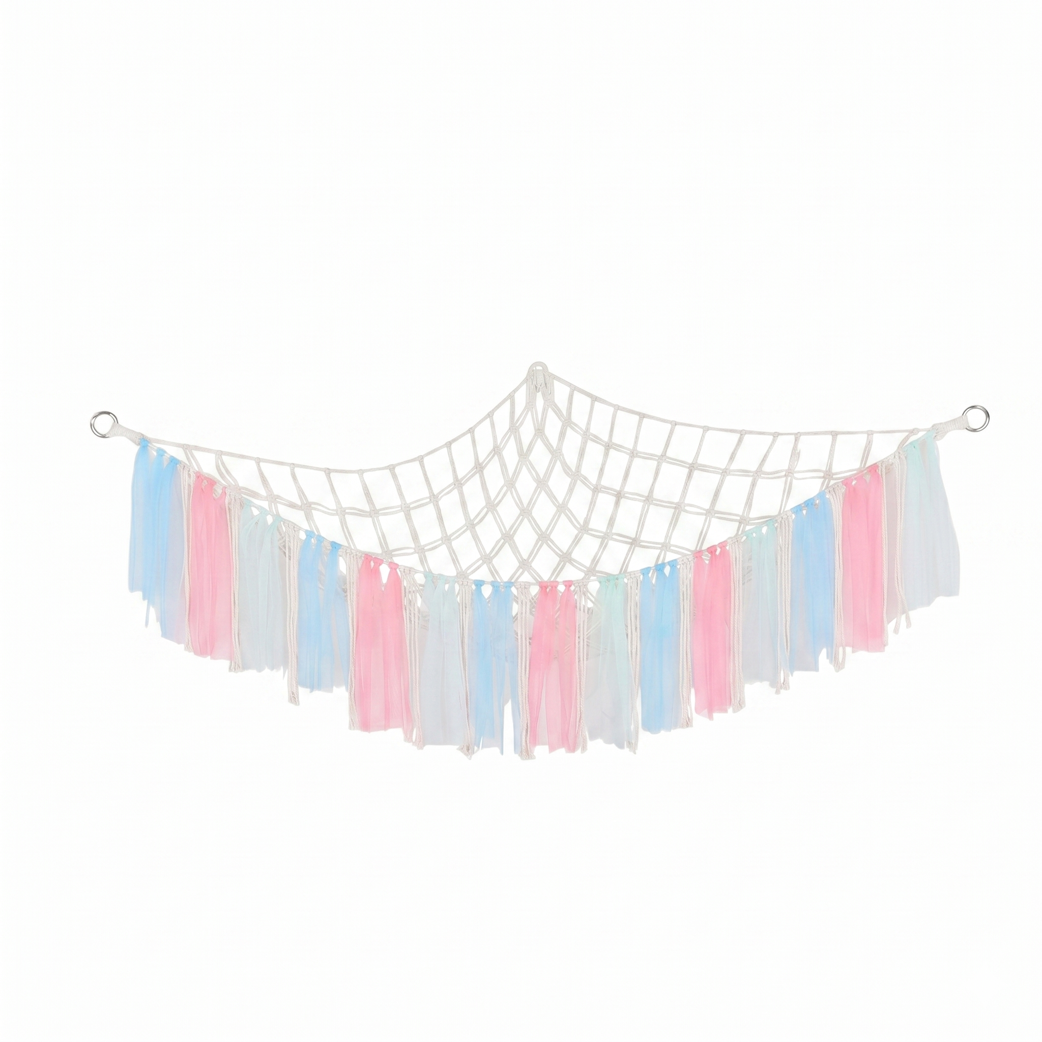 Hand-Woven Triangular Plush Toy Storage Net