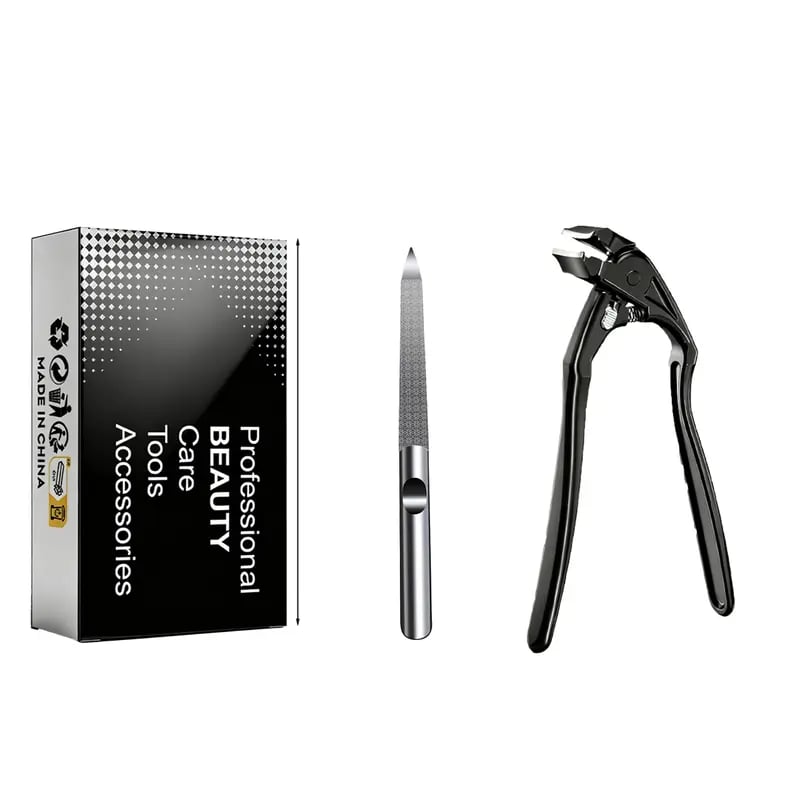 🔥BUY 1 GET 1 FREE✂️ Black Curved Nail Clipper – Ergonomic & Easy for Seniors 🖤
