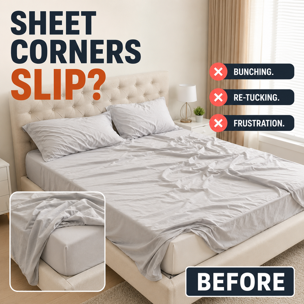 🛏️ Bed Sheet Corner Holders Help Keep Sheets From Slipping