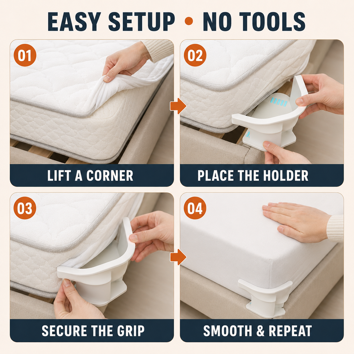 🛏️ Bed Sheet Corner Holders Help Keep Sheets From Slipping