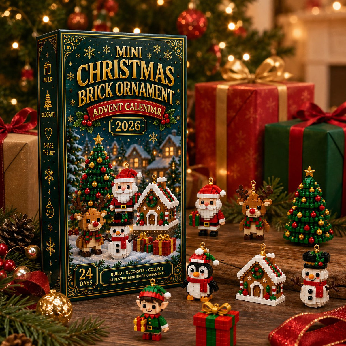50% OFF 🎄 Build a Little Christmas Magic Every Day—24-Day Brick Advent Calendar