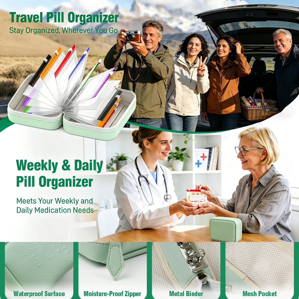 💊 Waterproof Pill Pouch Set – Organize Your Week in Seconds