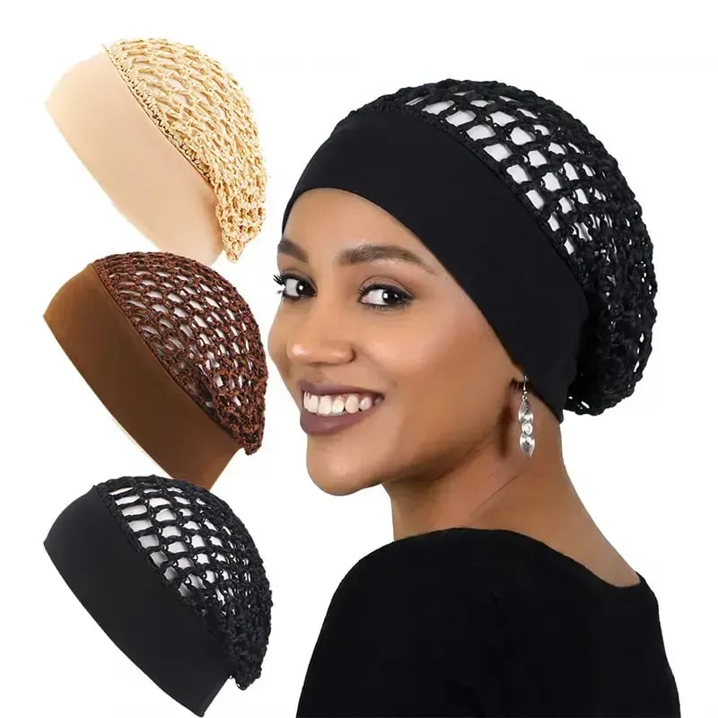 50% OFF — 🌙3-Pack Soft, Stretchy Sleep Bonnets