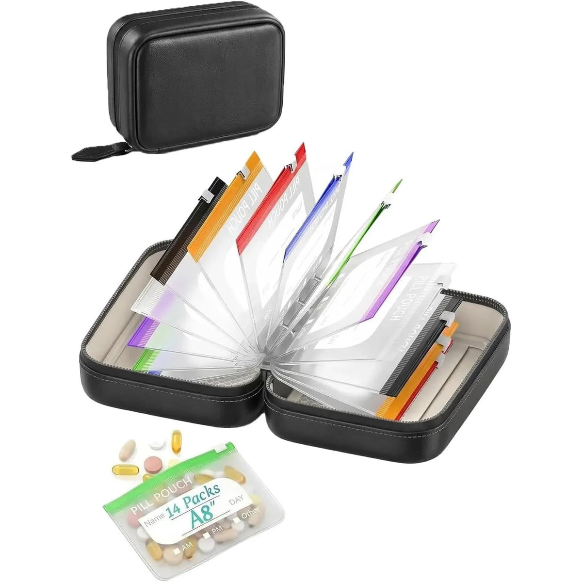 💊 Waterproof Pill Pouch Set – Organize Your Week in Seconds